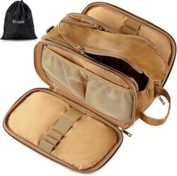 hanging travel toiletry bag with multiple compartments