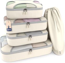 Packing cubes organizing a suitcase for easier travel